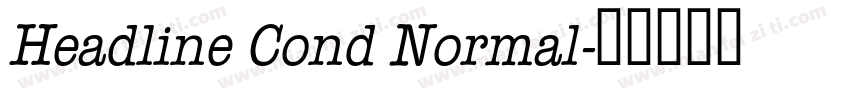 Headline Cond Normal字体转换